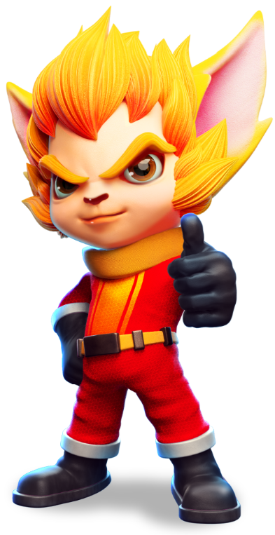 Super Elements hero giving a thumbs up